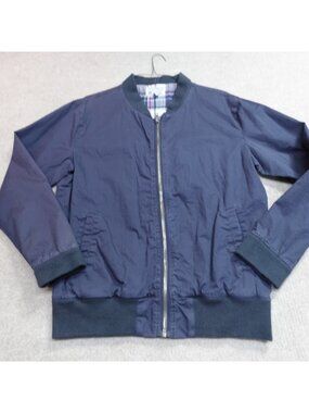 Rogues Gallery Jacket XL Blue Bomber Embroidered Cotton